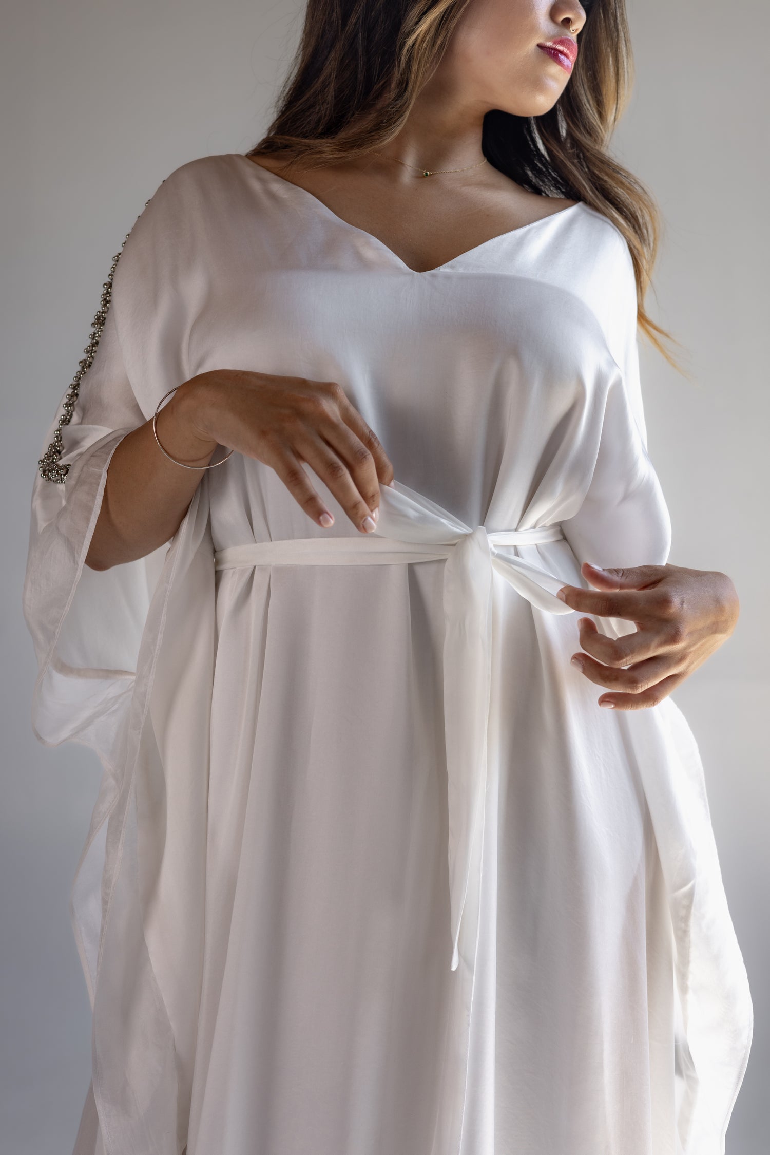 Tula Kaftan Dress in White (Designer luxury dress) Chaa Latte Tula Kaftan Dress in White (Designer luxury dress) Chaa Latte